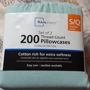 Two 200-thread count pillow cases standard/twin